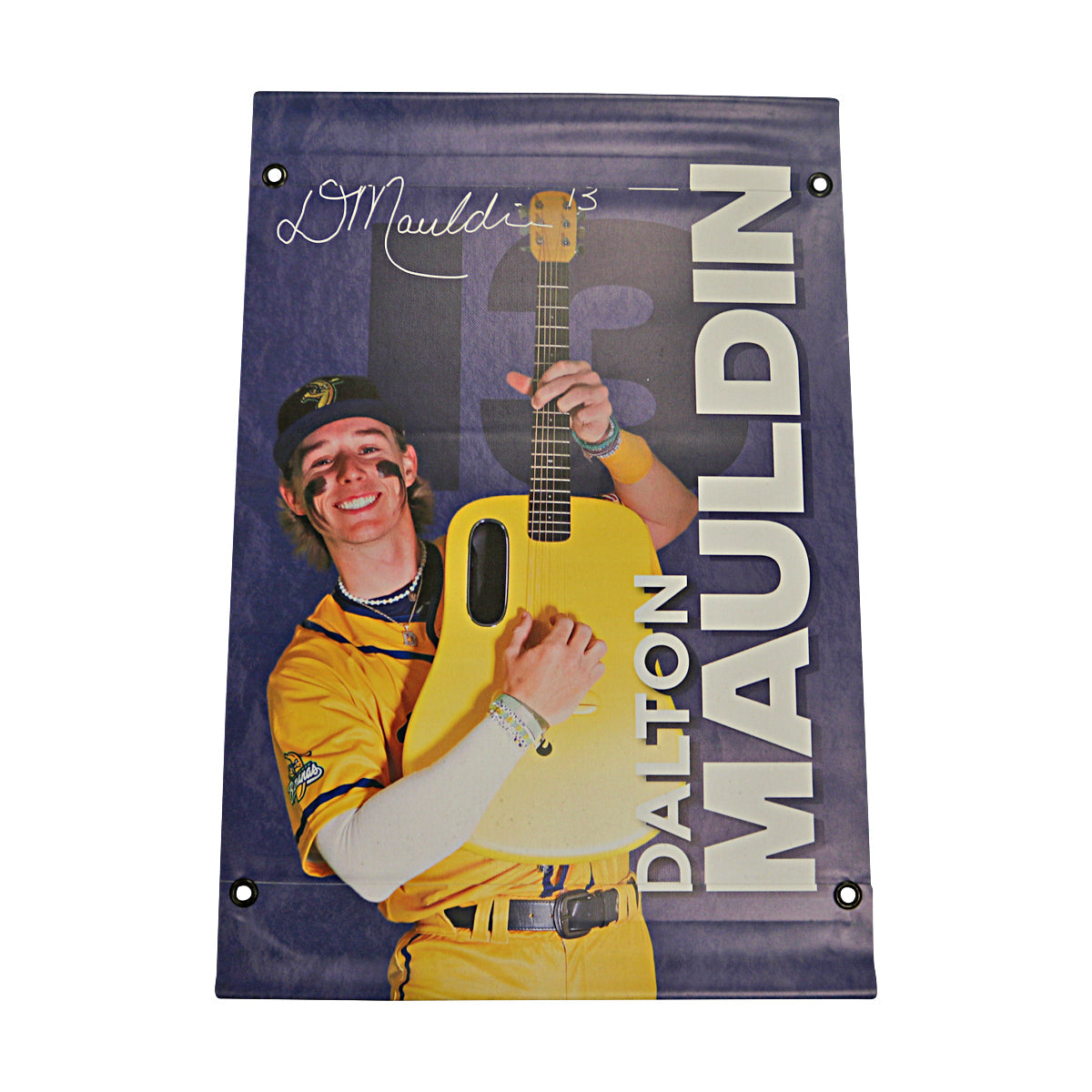 Dalton Mauldin Autographed Inscribed Savannah Bananas 2024 Grayson Stadium 24"x35" Vinyl Banner