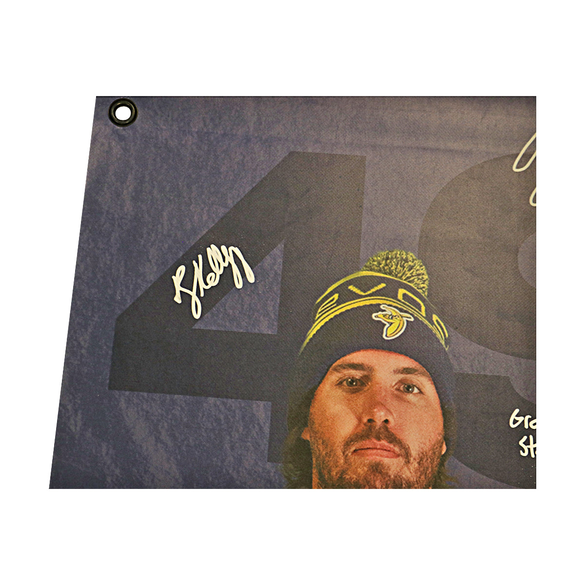Ryan Kellogg Autographed Inscribed Savannah Bananas 2024 Grayson Stadium 24"x35" Vinyl Banner