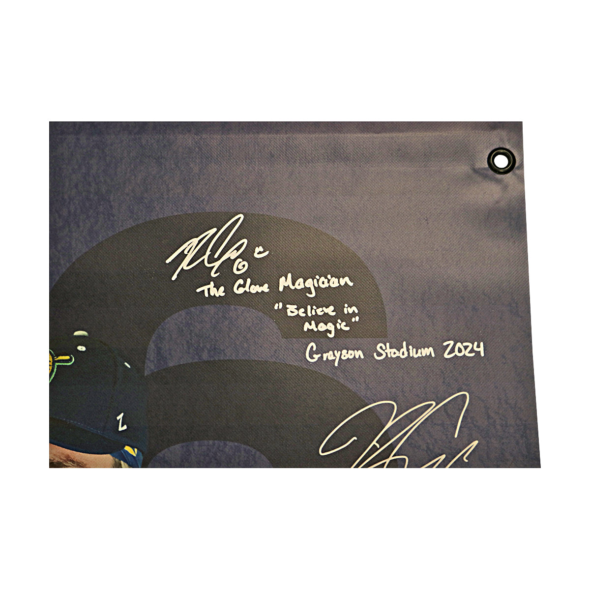 Ryan Cox Autographed Inscribed Savannah Bananas 2024 Grayson Stadium 24"x35" Vinyl Banner