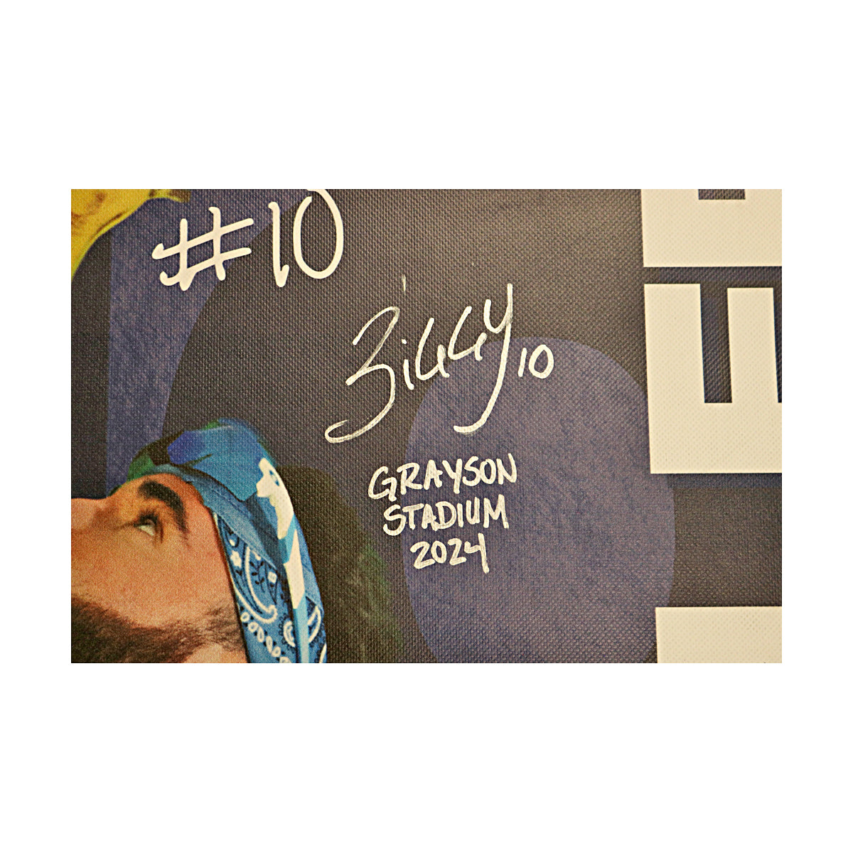 Alex Ziegler Autographed Inscribed Savannah Bananas 2024 Grayson Stadium 24"x35" Vinyl Banner