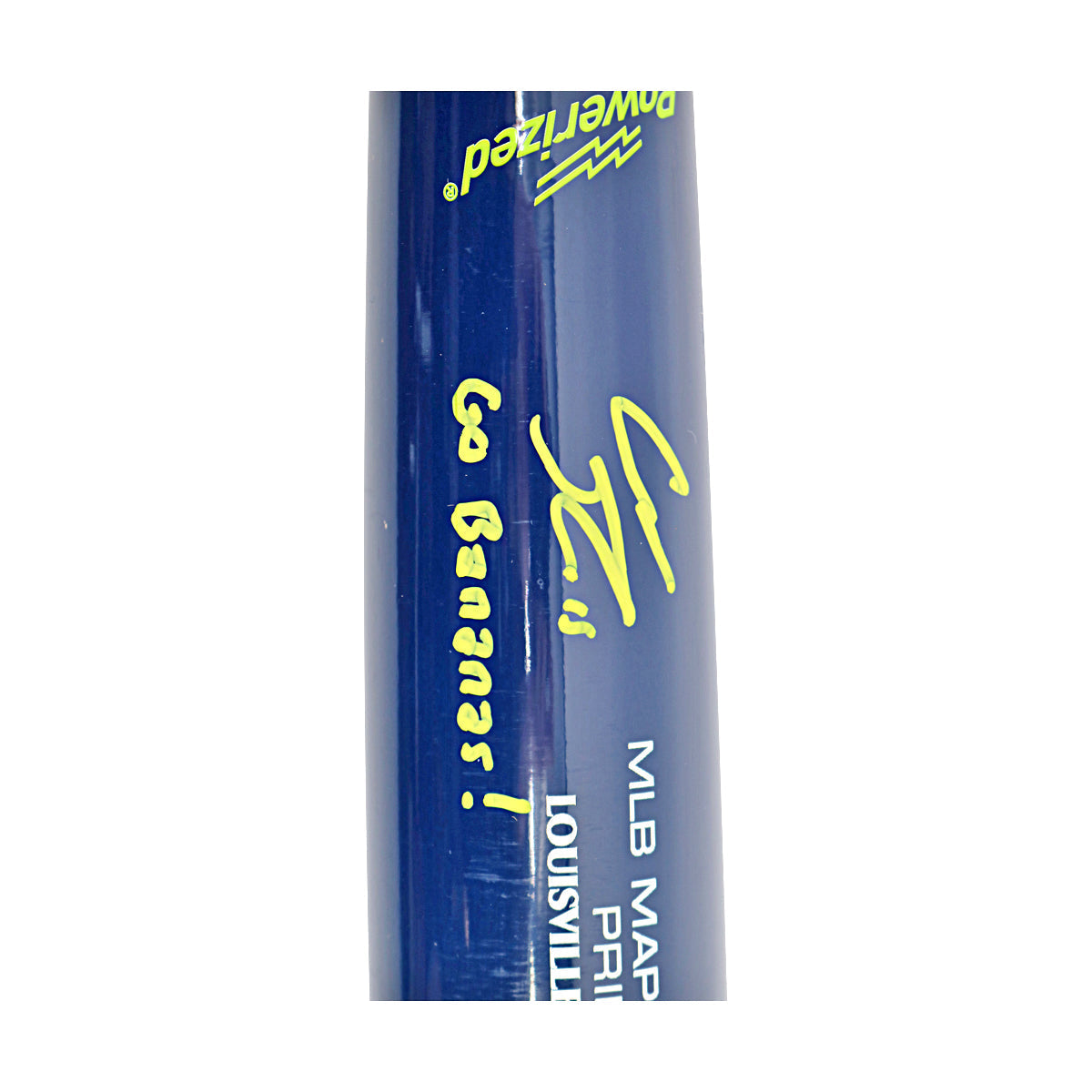 Robert Anthony Cruz Savannah Bananas Autographed Inscribed 'Go Bananas' LS CB35 Game Model 2025 Bat