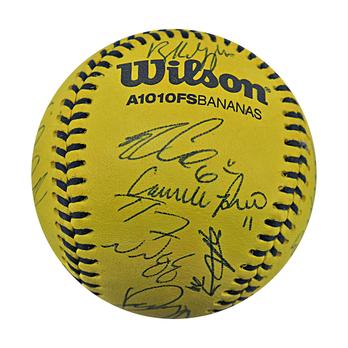 Savannah Bananas 2025 Team Autographed Wilson Banana Ball
