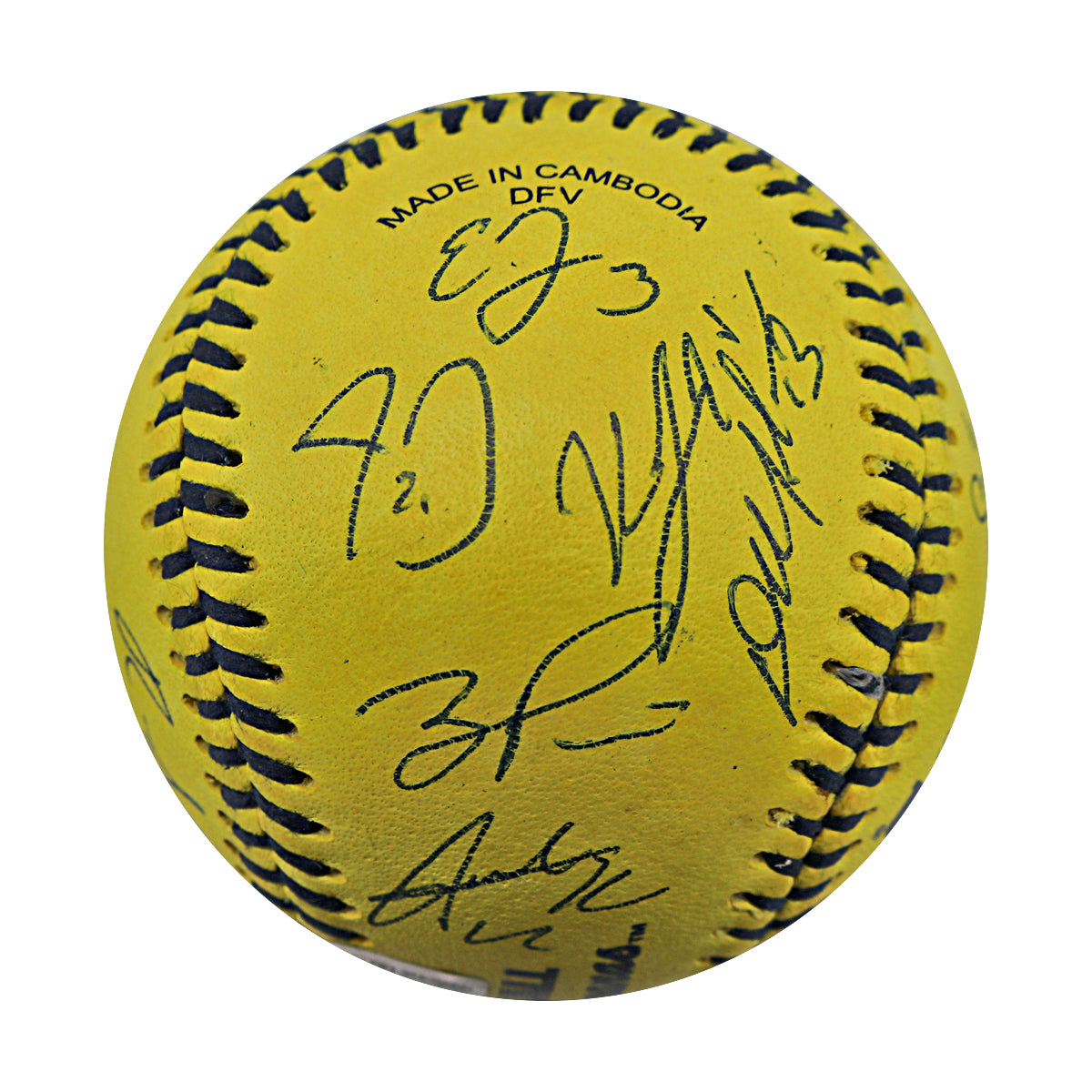 Savannah Bananas 2025 Team Autographed Wilson Banana Ball
