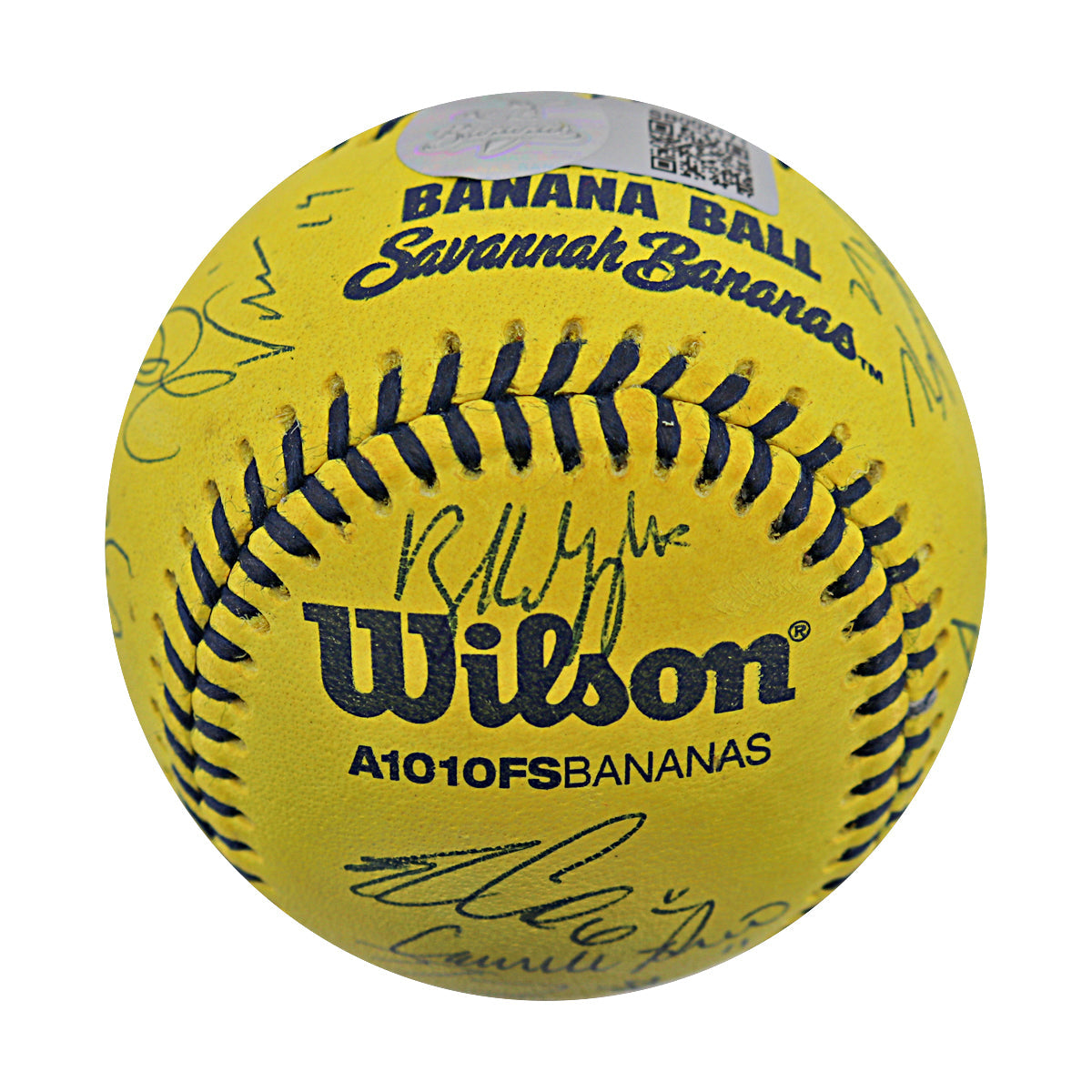 Savannah Bananas 2025 Team Autographed Wilson Banana Ball