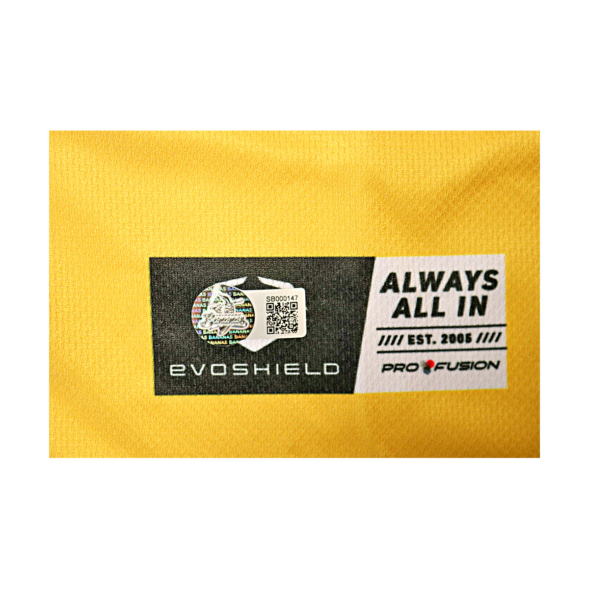 Savannah Bananas 2025 Team Autographed Game Model Bananas Yellow Evoshield Jersey