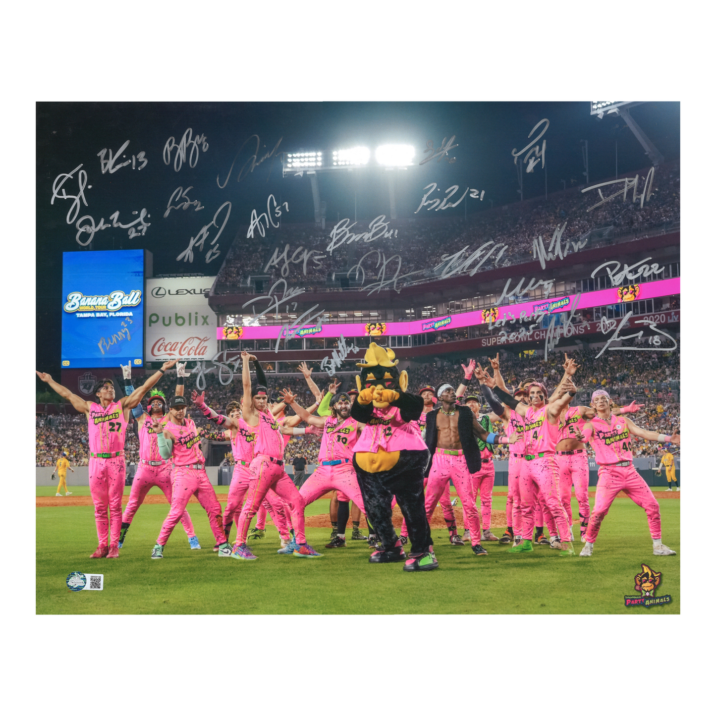 Party Animals 2025 Team Autographed 16x20 Photograph