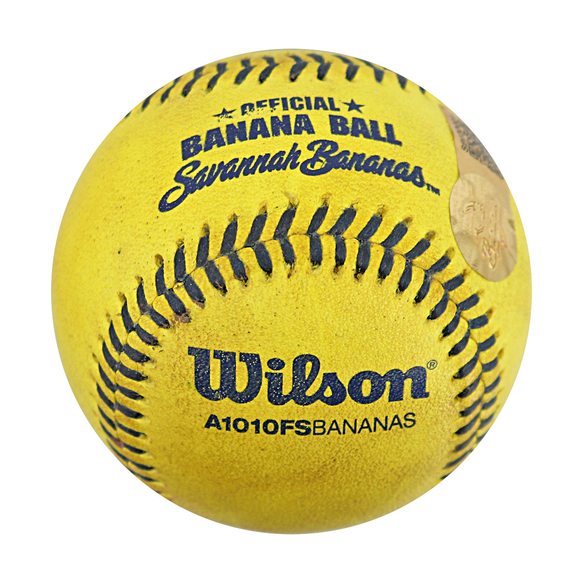 Jared Donalson Savannah Bananas Autographed and Inscribed Game Used Banana Ball from 3/29/25 at Atlanta - First Pitch of Game