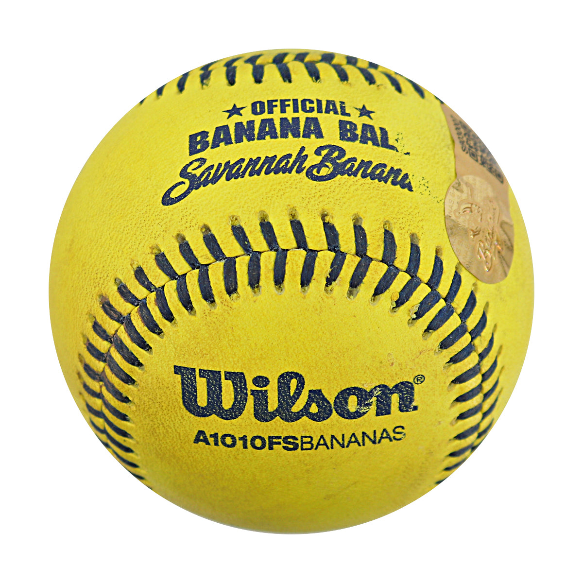 Ty Jackson Savannah Bananas Autographed and Inscribed Game Used Banana Ball from 3/29/25 at Atlanta - Top 2 Trick Play