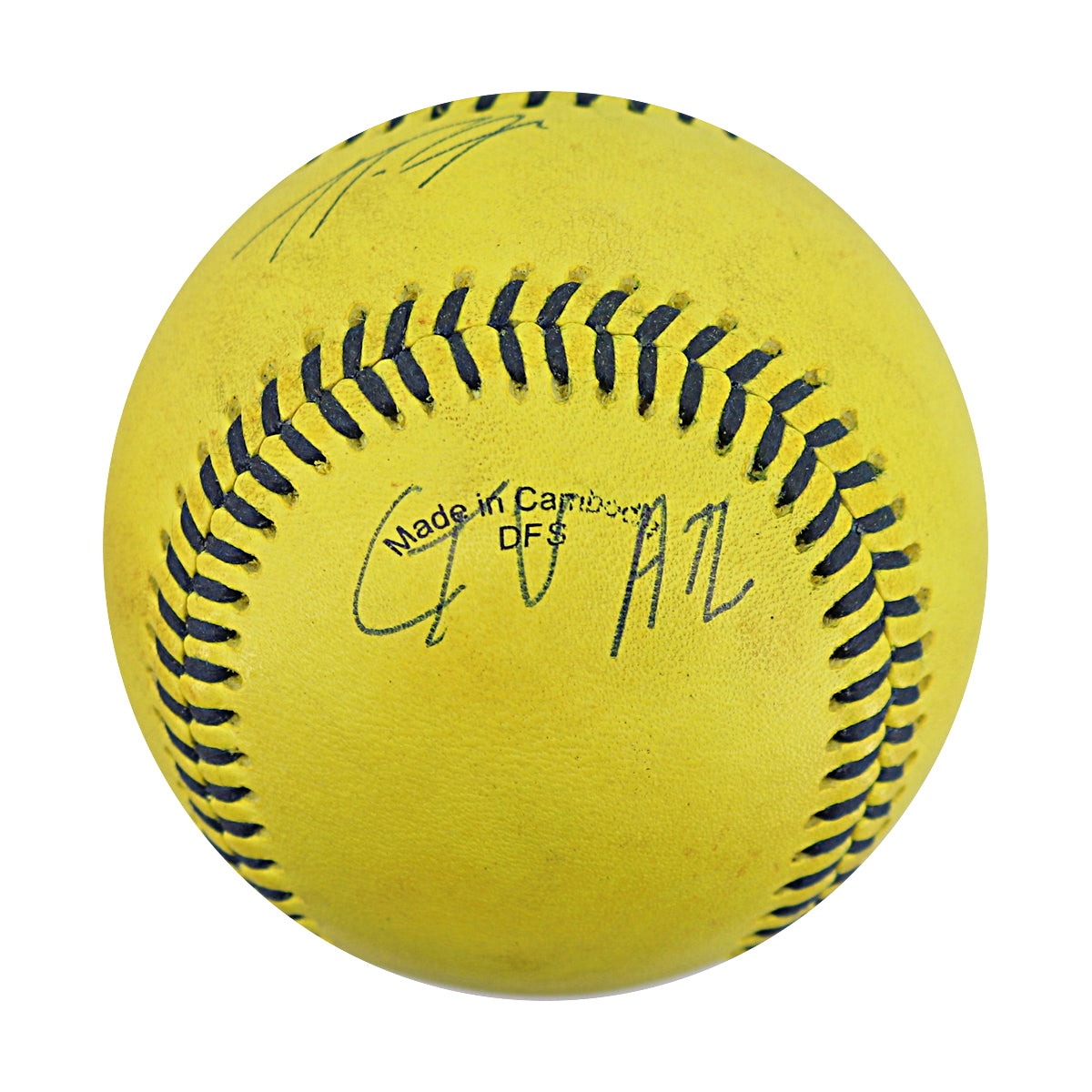 Ty Jackson Savannah Bananas Autographed and Inscribed Game Used Banana Ball from 3/29/25 at Atlanta - Top 4 Double Play