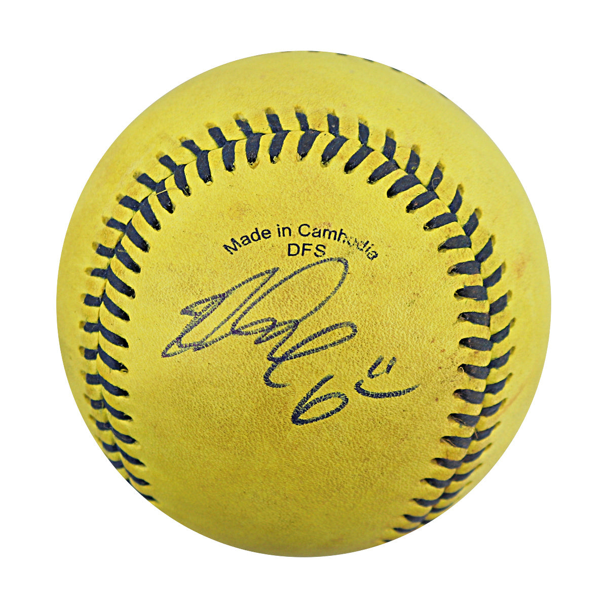 Ryan Cox Savannah Bananas Autographed Game Used Banana Ball from 3/30/25 at Atlanta - Top 1 Trick Play Ball