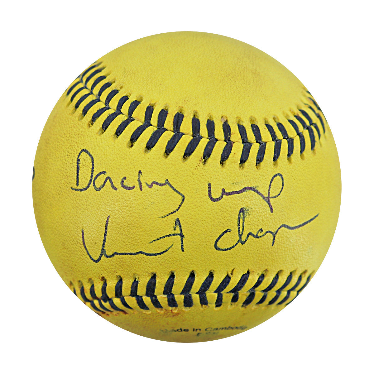 Vincent "The Dancing Umpire" Chapman Savannah Bananas Game Used Banana Ball from 3/30/25 at Atlanta