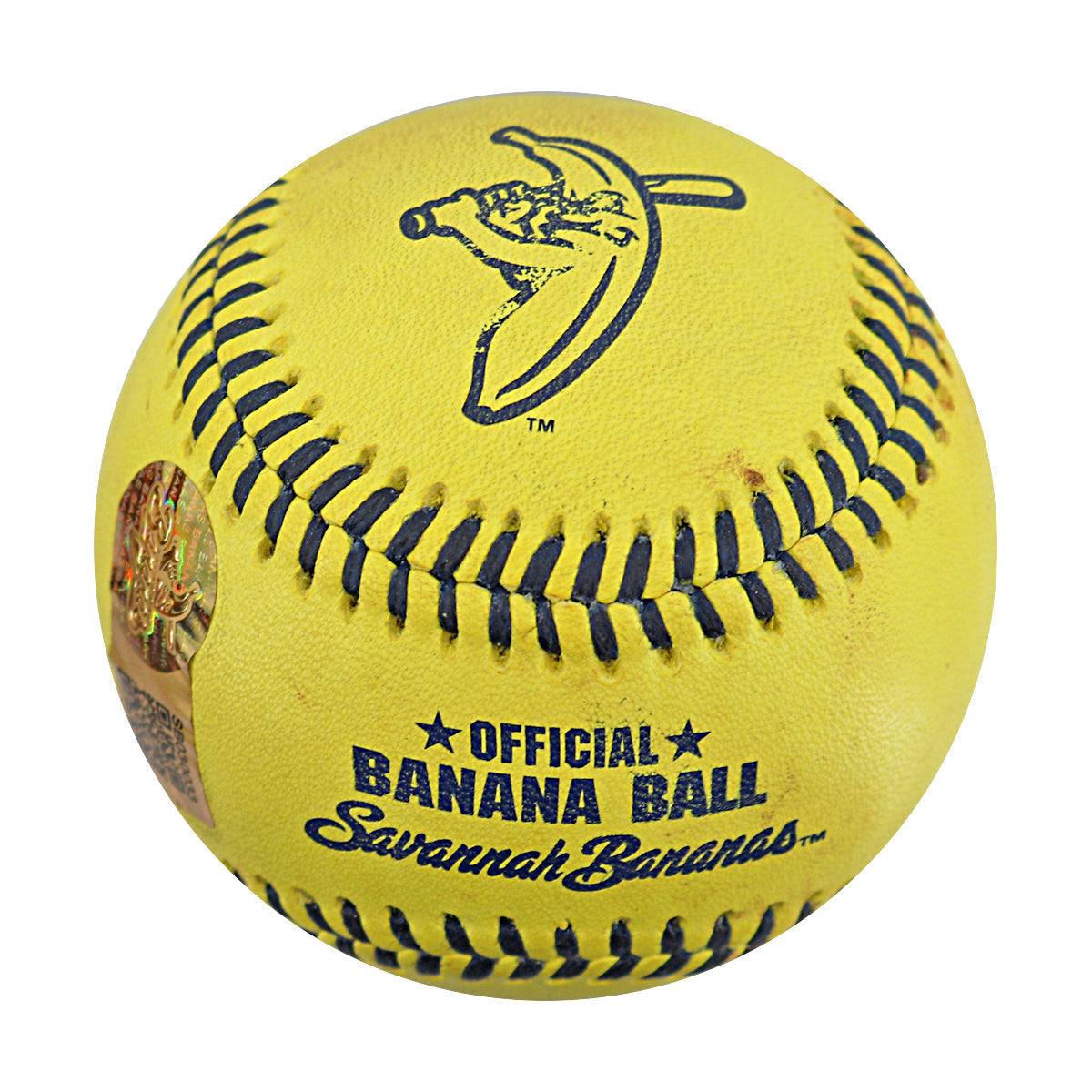 Vincent "The Dancing Umpire" Chapman Savannah Bananas Game Used Banana Ball from 3/30/25 at Atlanta