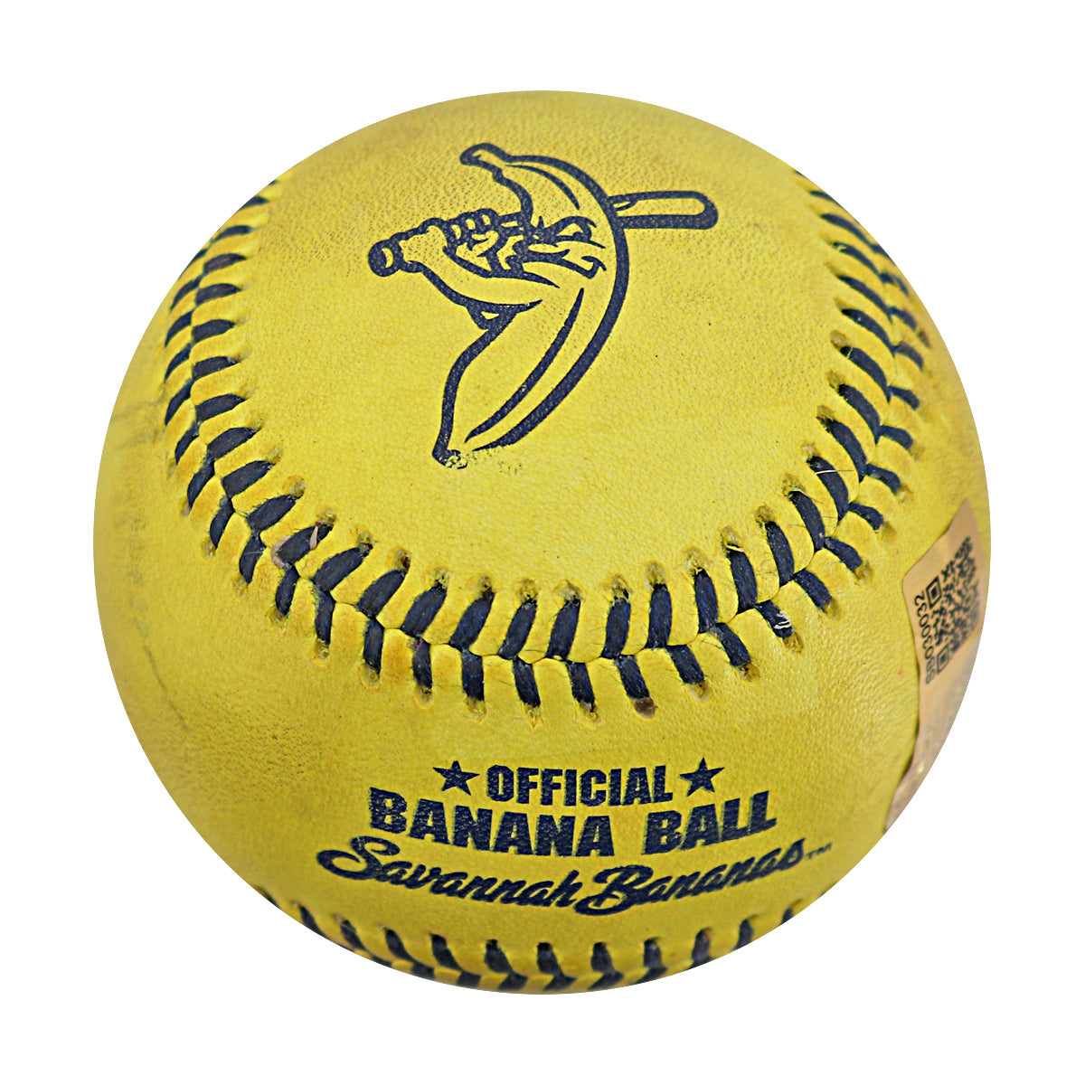 Vincent "The Dancing Umpire" Chapman Savannah Bananas Game Used Banana Ball from 3/30/25 at Atlanta