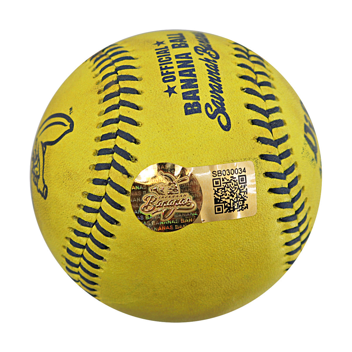 Vincent "The Dancing Umpire" Chapman Savannah Bananas Game Used Banana Ball from 3/30/25 at Atlanta