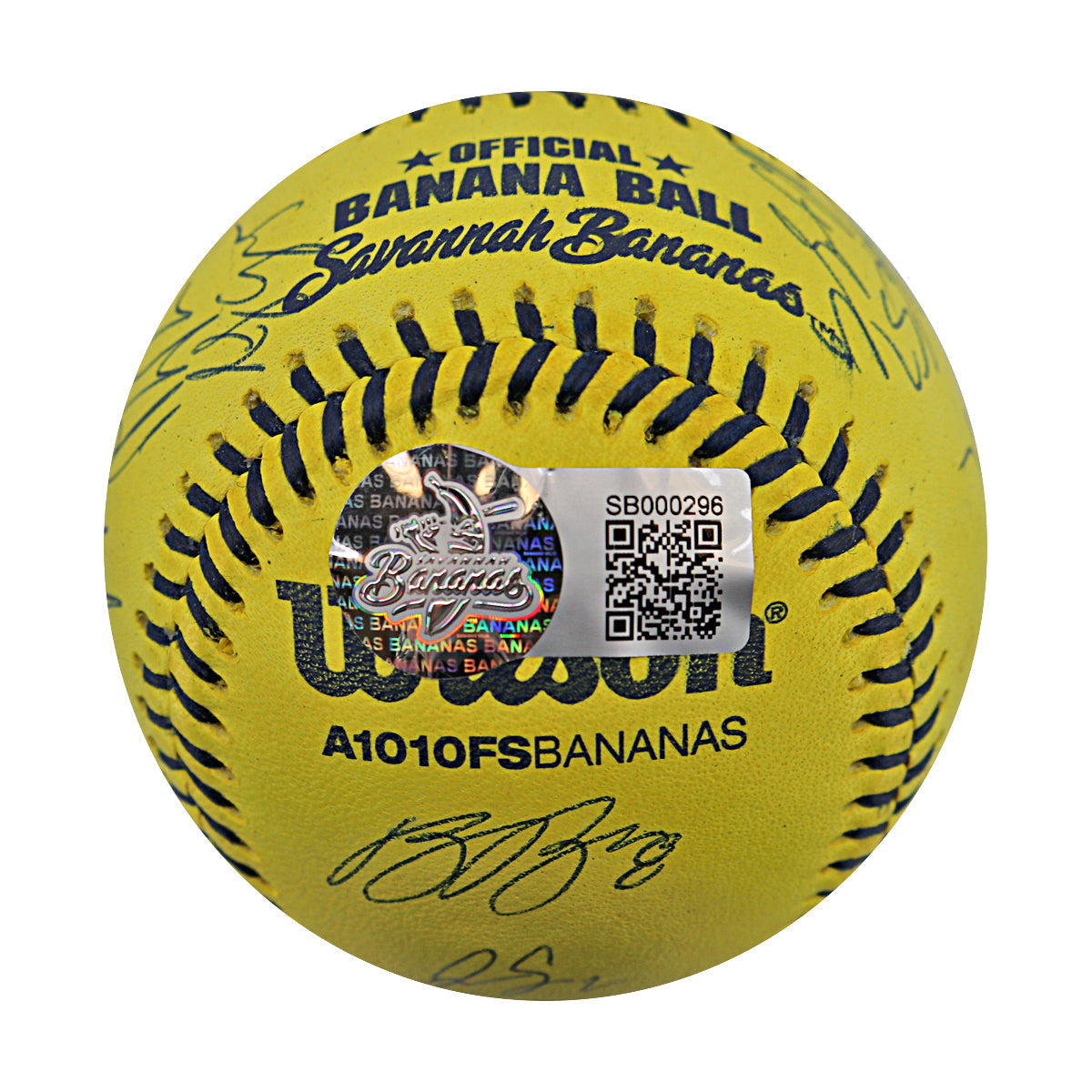 Party Animals 2025 Team Autographed Wilson Banana Ball