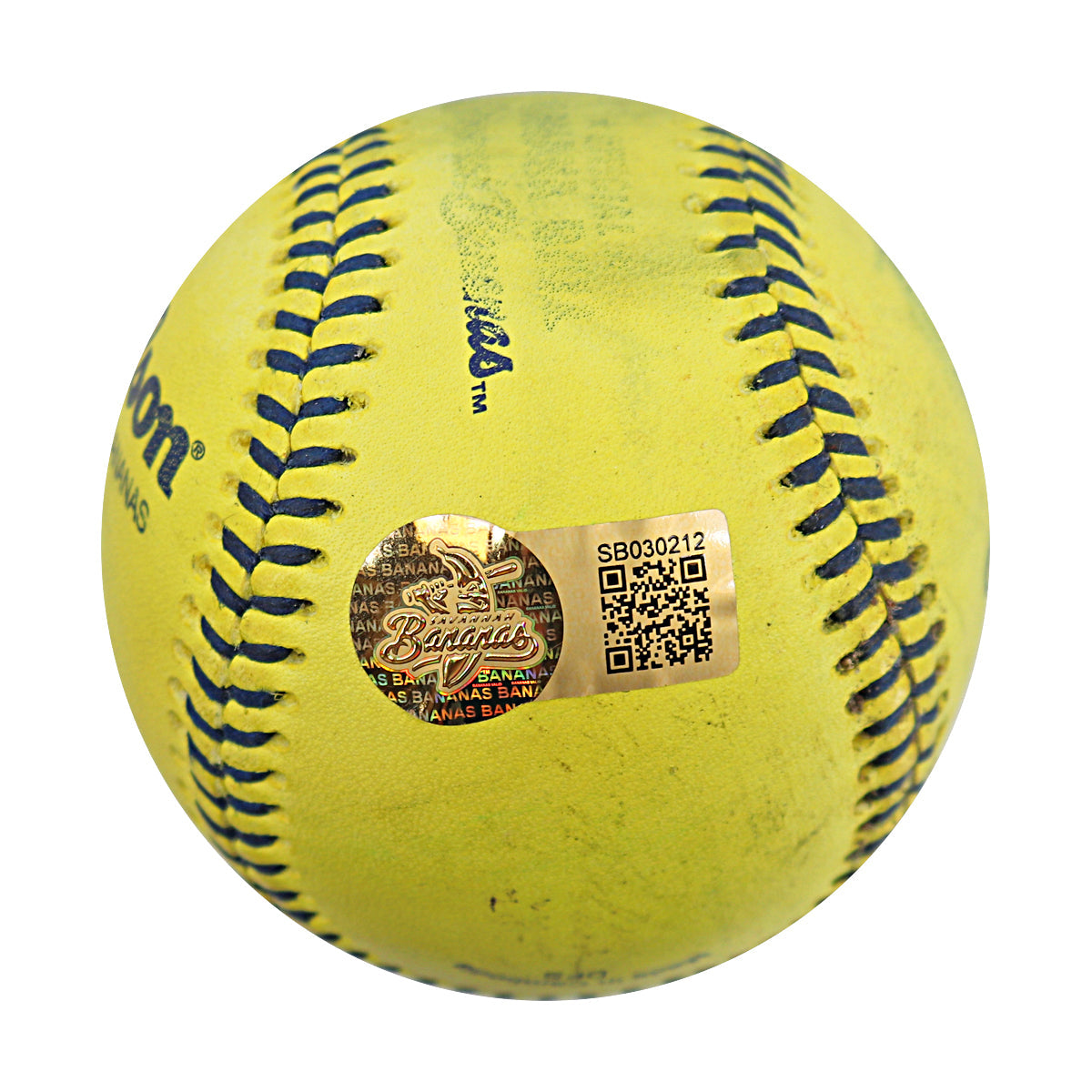 C.J. Spiller Savannah Bananas Autographed Game Used Banana Ball from 4/26/25 at Clemson