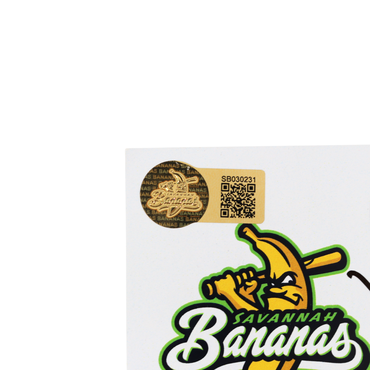 Tyler Gillum, Coach Virant, Coach Horton, Coach Fox Savannah Bananas Multi Autographed Game Used Lineup Card vs Party Animals from 4/26/25 at Clemson