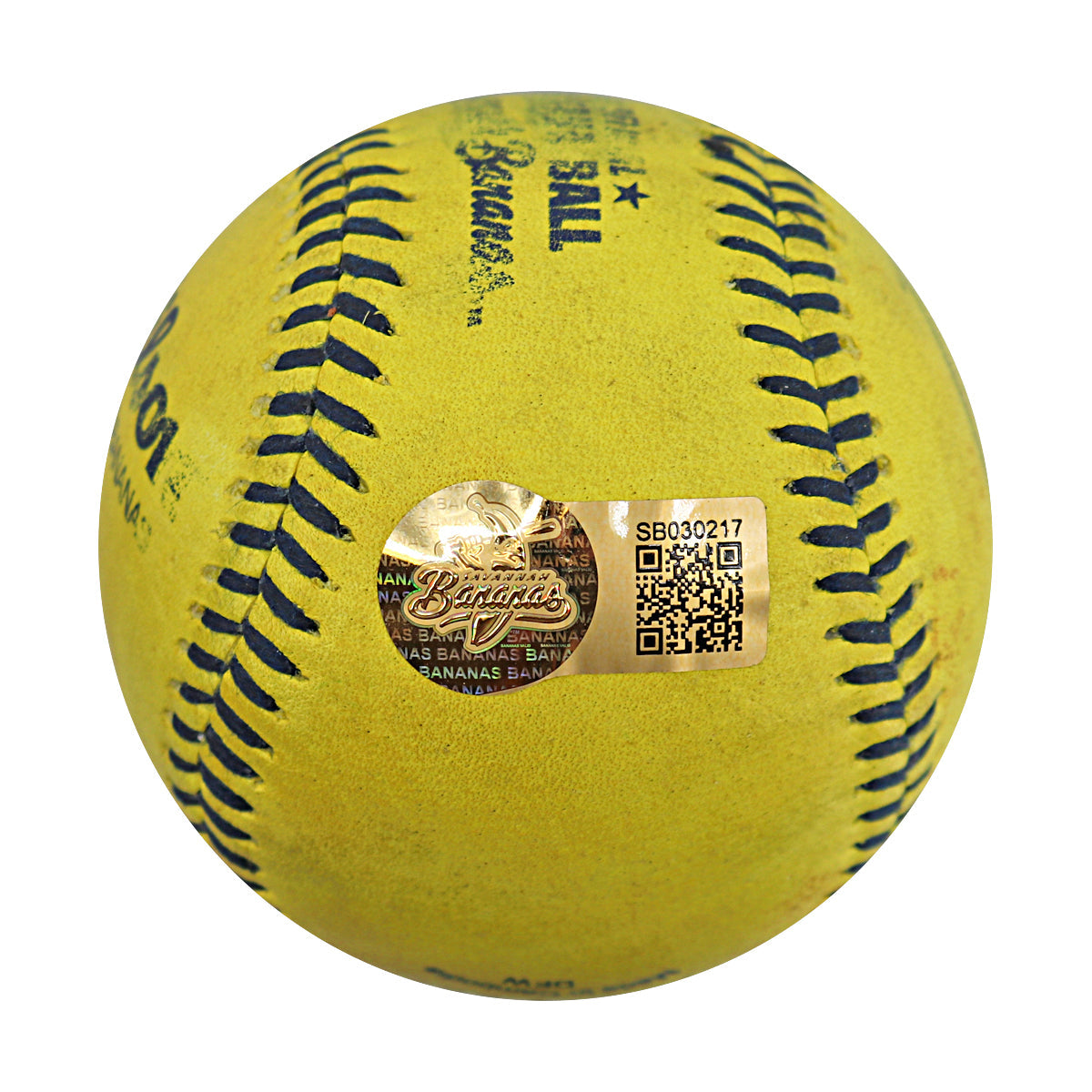 Reese Alexiades Savannah Bananas Autographed Game Used Banana Ball from 4/26/25 at Clemson - Trick Play Top 2nd Inning