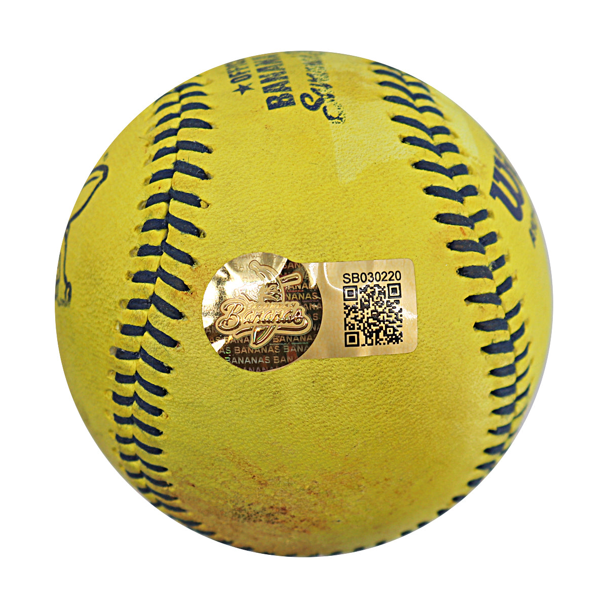 Danny Hosley Savannah Bananas Autographed Game Used Banana Ball from 4/26/25 at Clemson - Final Pitch Ball of Game