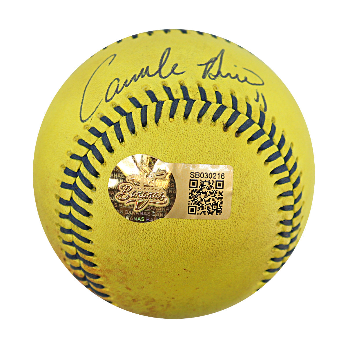 Correlle Prime Savannah Bananas Autographed Game Used Banana Ball from 4/26/25 at Clemson - 5th Inning Pitched Ball