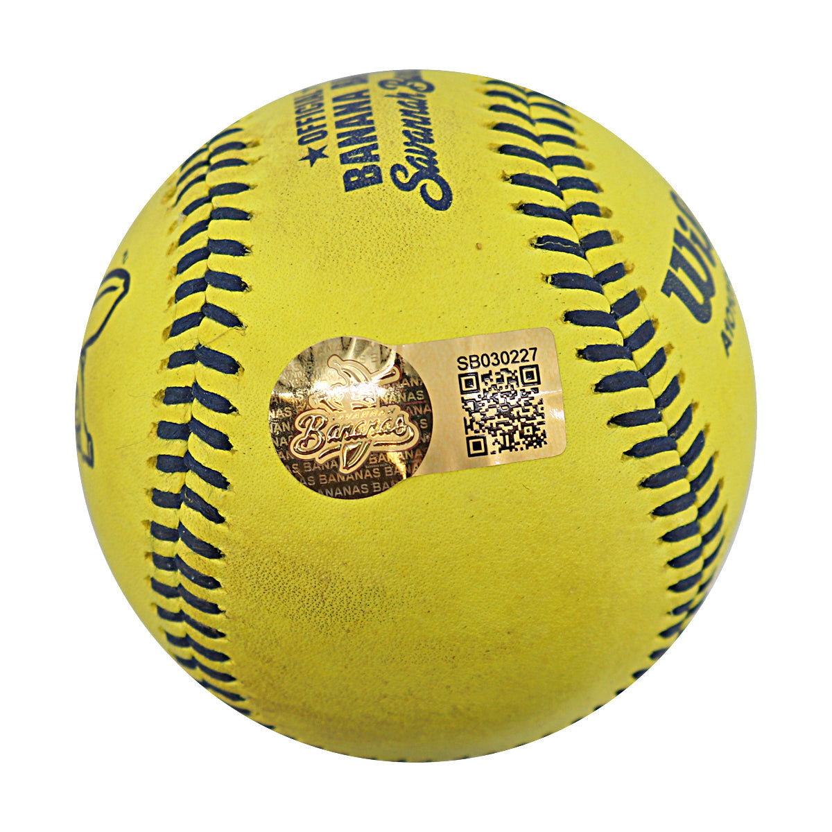 Robert Anthony "Coach RAC" Savannah Bananas Autographed Game Used Banana Ball from 4/26/25 at Clemson - 7th Inning Back Flip Catch Ball