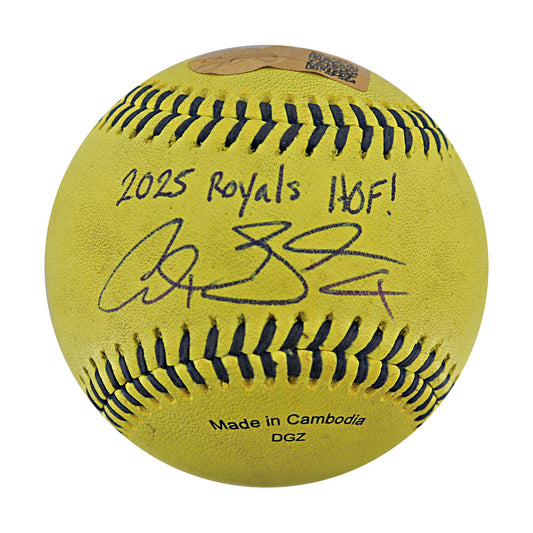 Alex Gordon Signed Inscribed Game Used Banana Ball 5.23.25 Kauffman Stadium