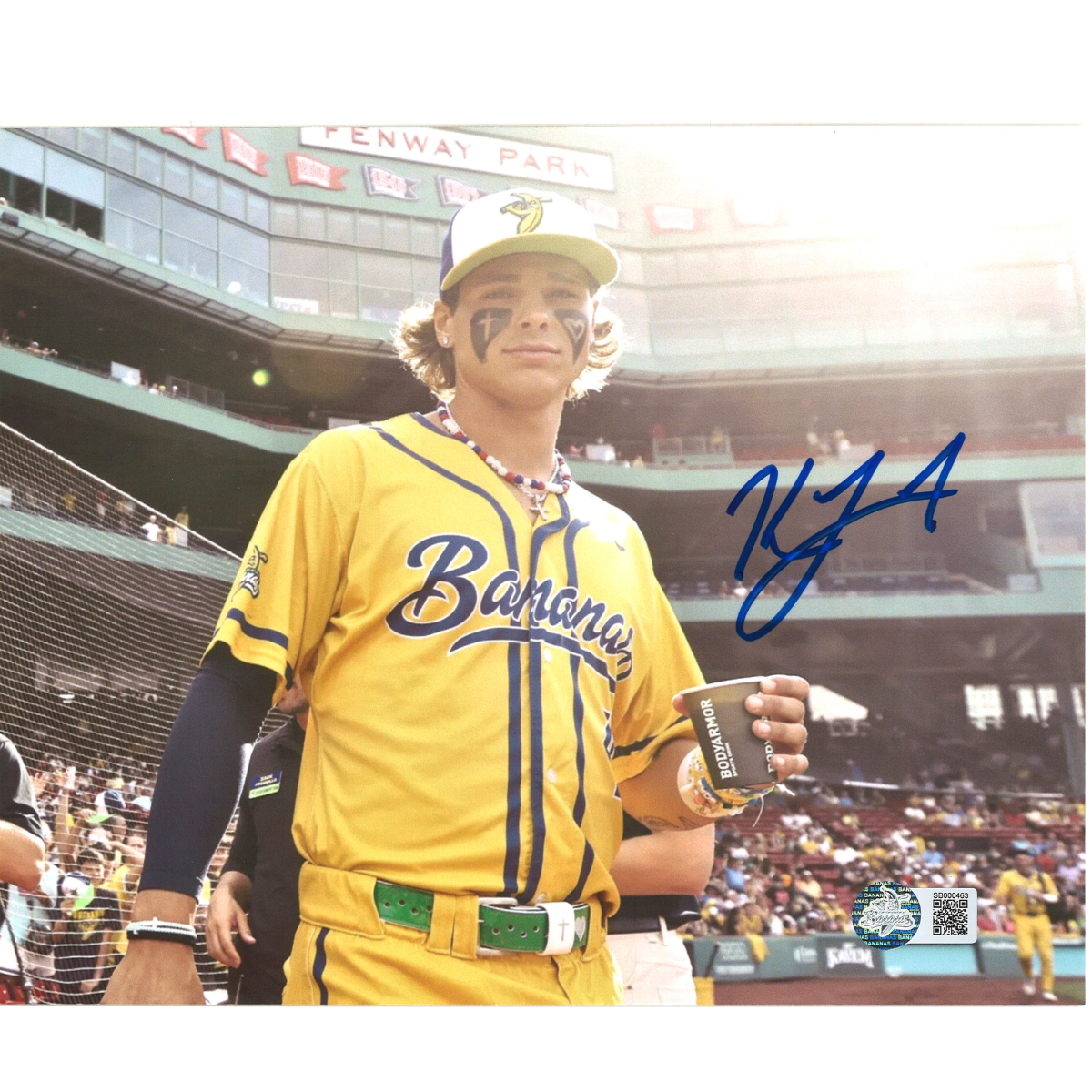 Kyle KJ Jackson Savannah Bananas 2025 at Fenway Park Autographed 8x10 Photo