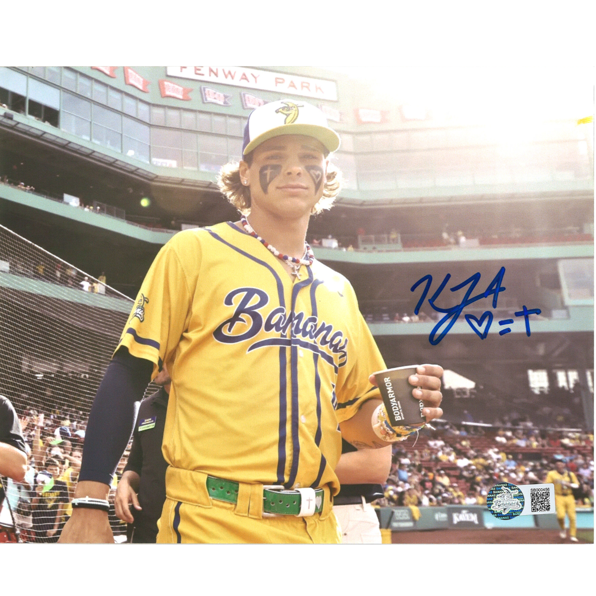 Kyle KJ Jackson Savannah Bananas 2025 at Fenway Park Autographed Inscribed 8x10 Photo-2