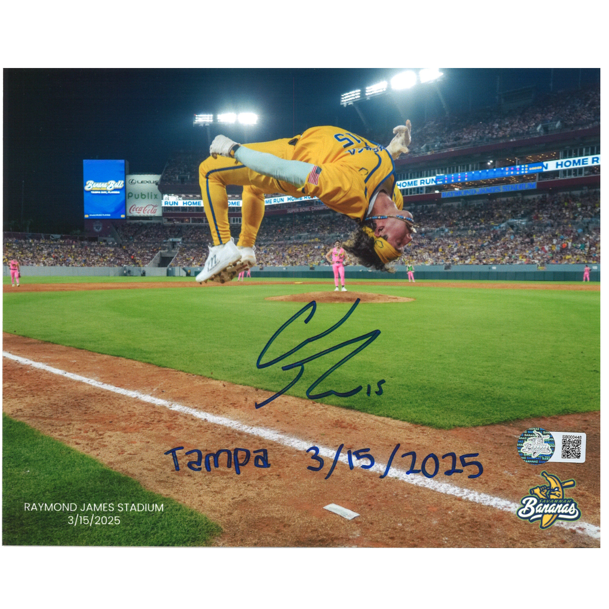 Robert Anthony Cruz Savannah Bananas Autographed Inscribed 8x10 Photo-1