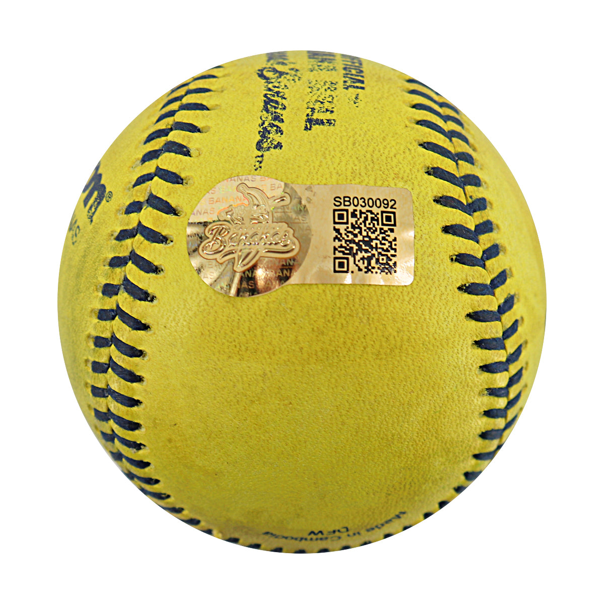 Savannah Bananas Game Used Banana Ball from 3/15/25 at Tampa - Eric Jones Top 5 Trick Play