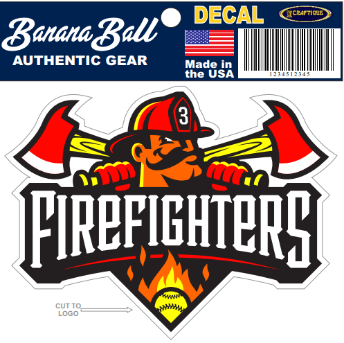 Firefighters Primary Logo Decal Sticker