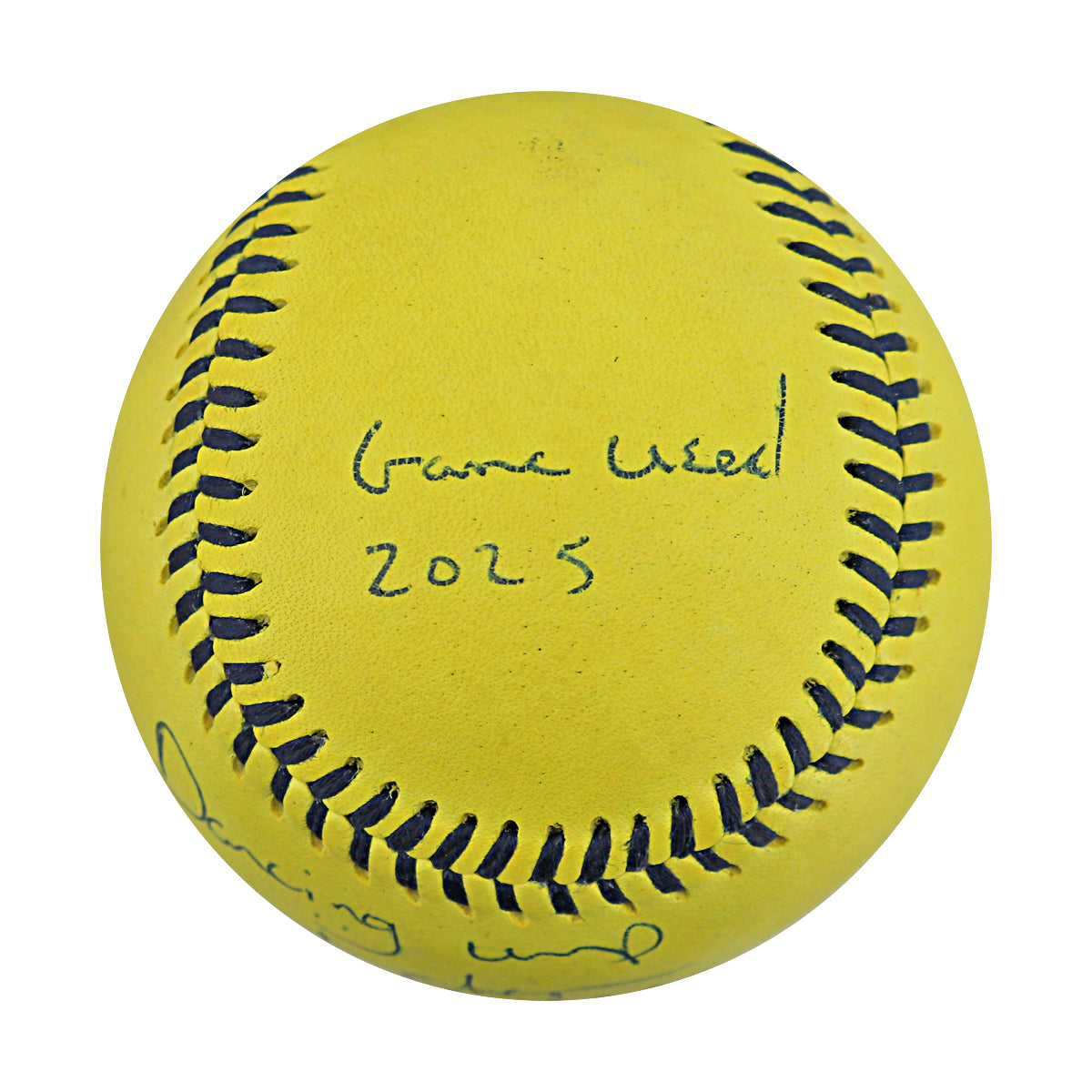 Vincent "The Dancing Umpire" Chapman Autographed and Inscribed Game Used Banana Ball from 3/15/25 at Tampa (2 of 2)