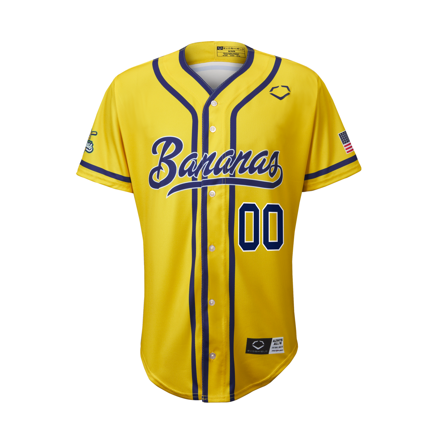 YOUTH Bananas Maceo #00 EvoShield Jersey - Yellow