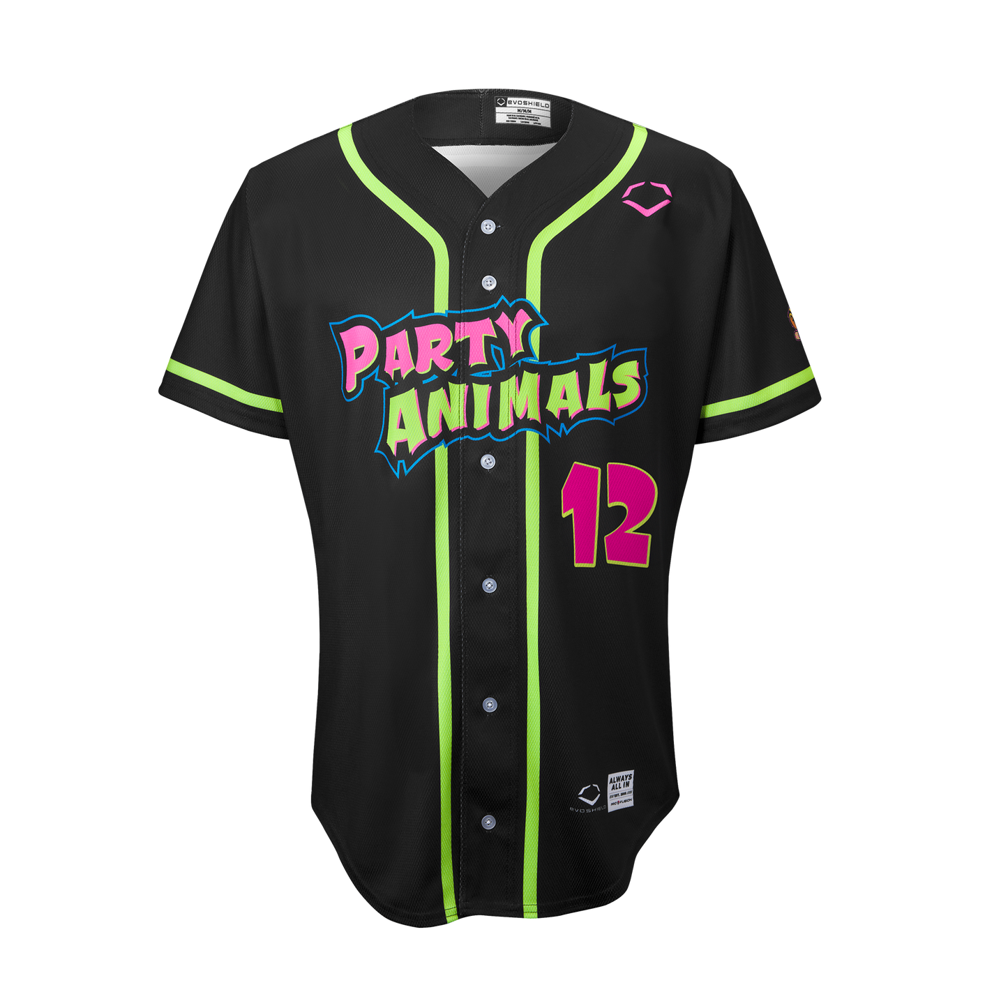 Party Animals Noah Fisher #12 EvoShield Jersey - Black