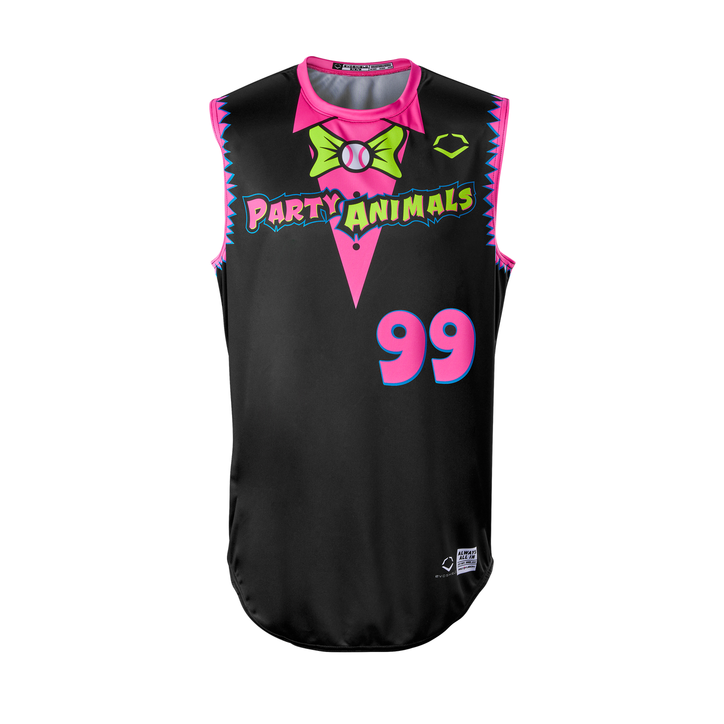Party Animals EvoShield Sleeveless Jersey - Black Tuxedo