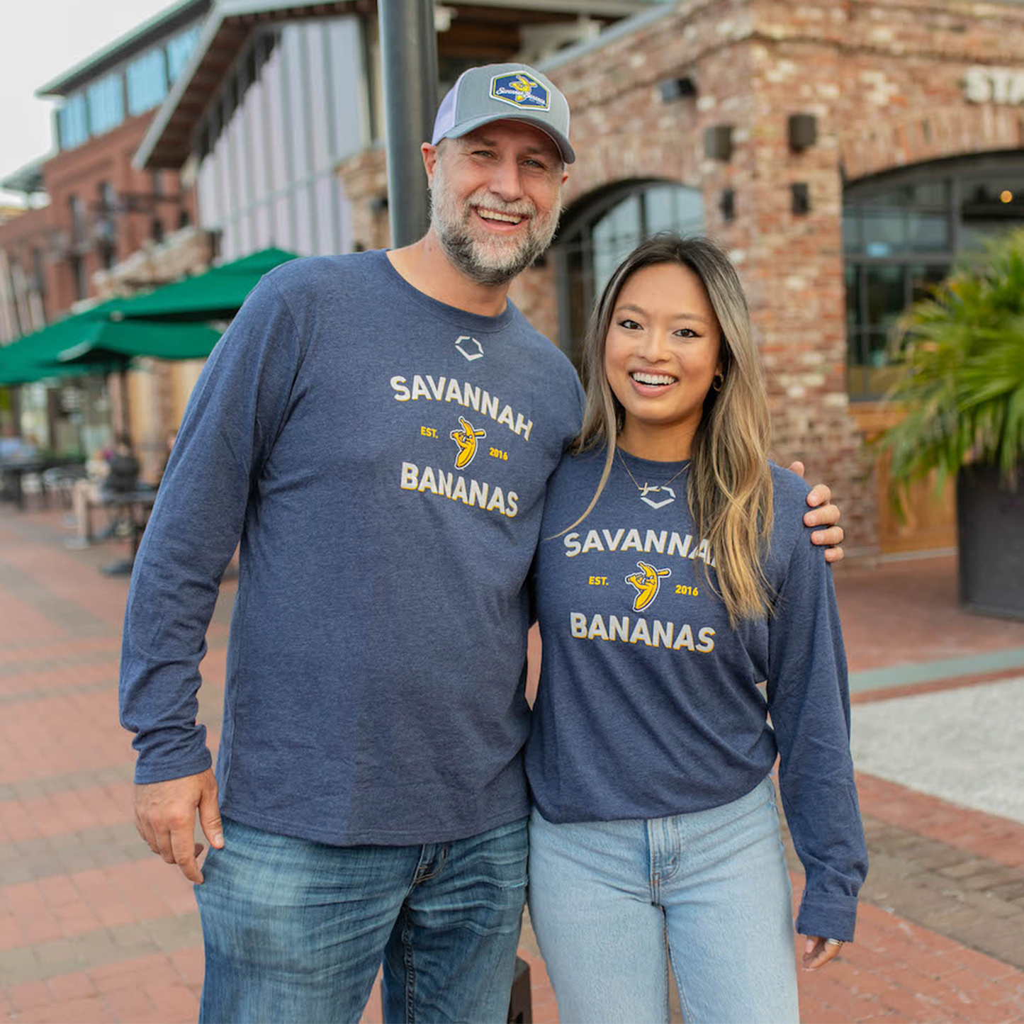 Bananas EvoShield Long Sleeve Tee - Heathered Navy