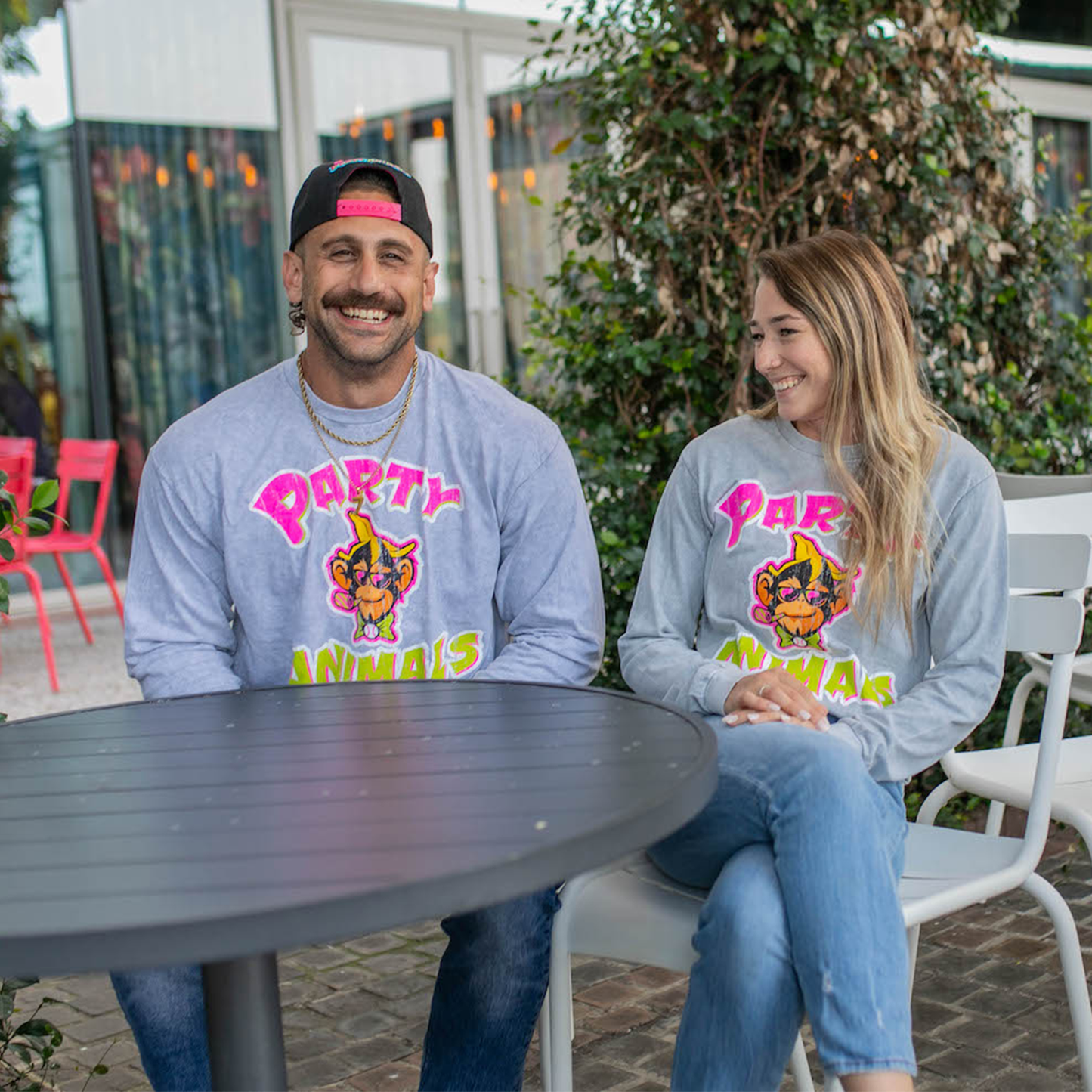 Party Animals Long Sleeve Tee - Mineral Wash