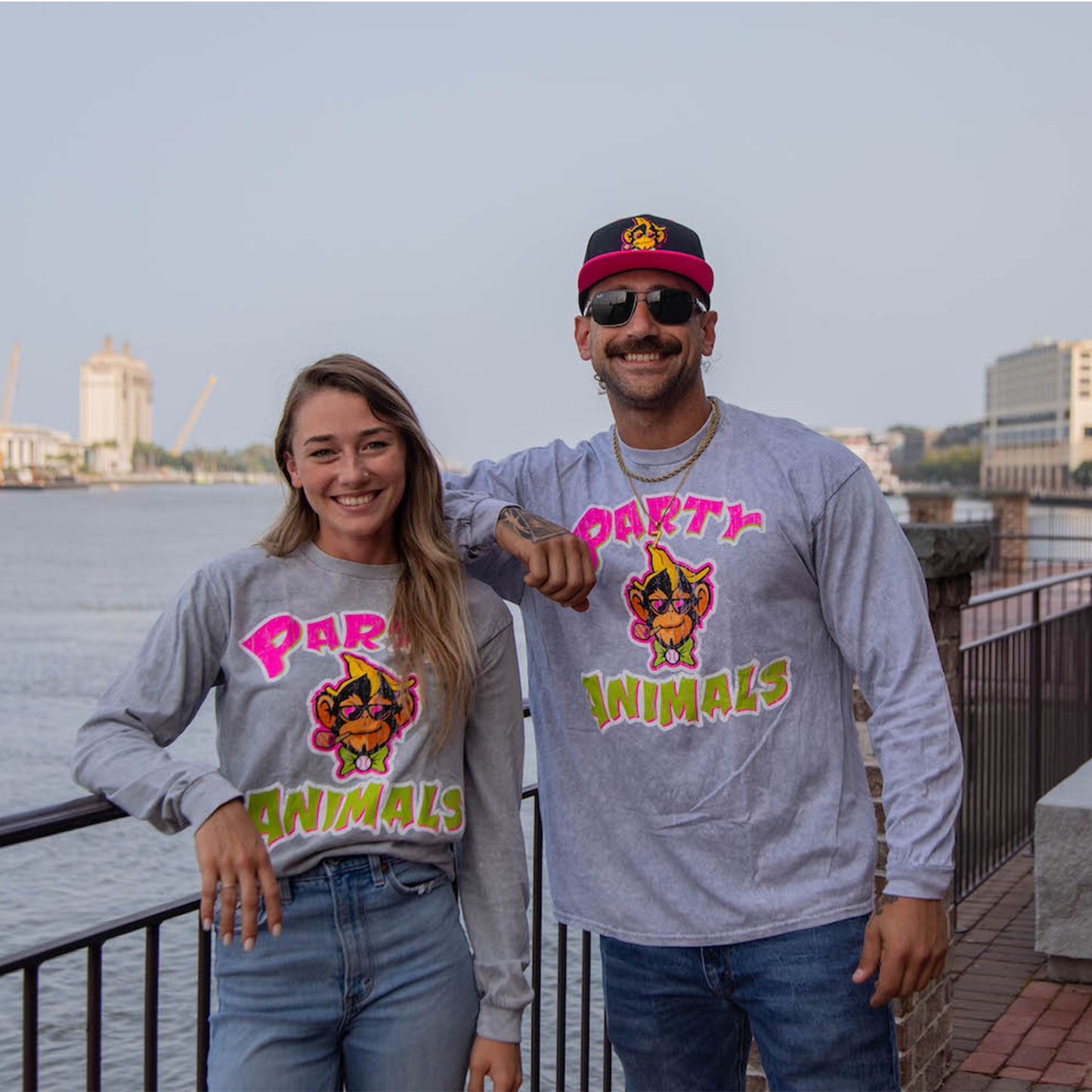 Party Animals Long Sleeve Tee - Mineral Wash