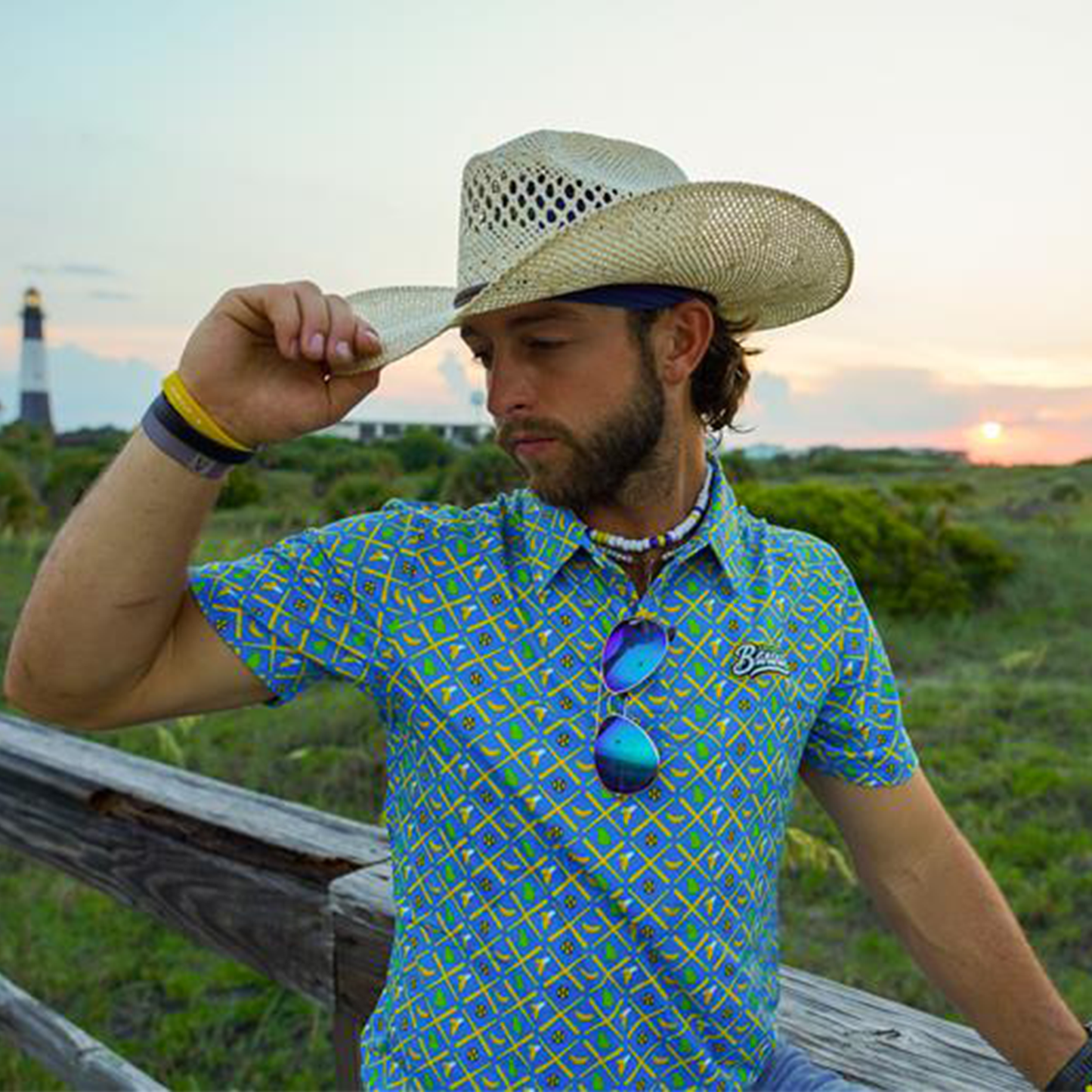Bananas Short Sleeve Print Polo