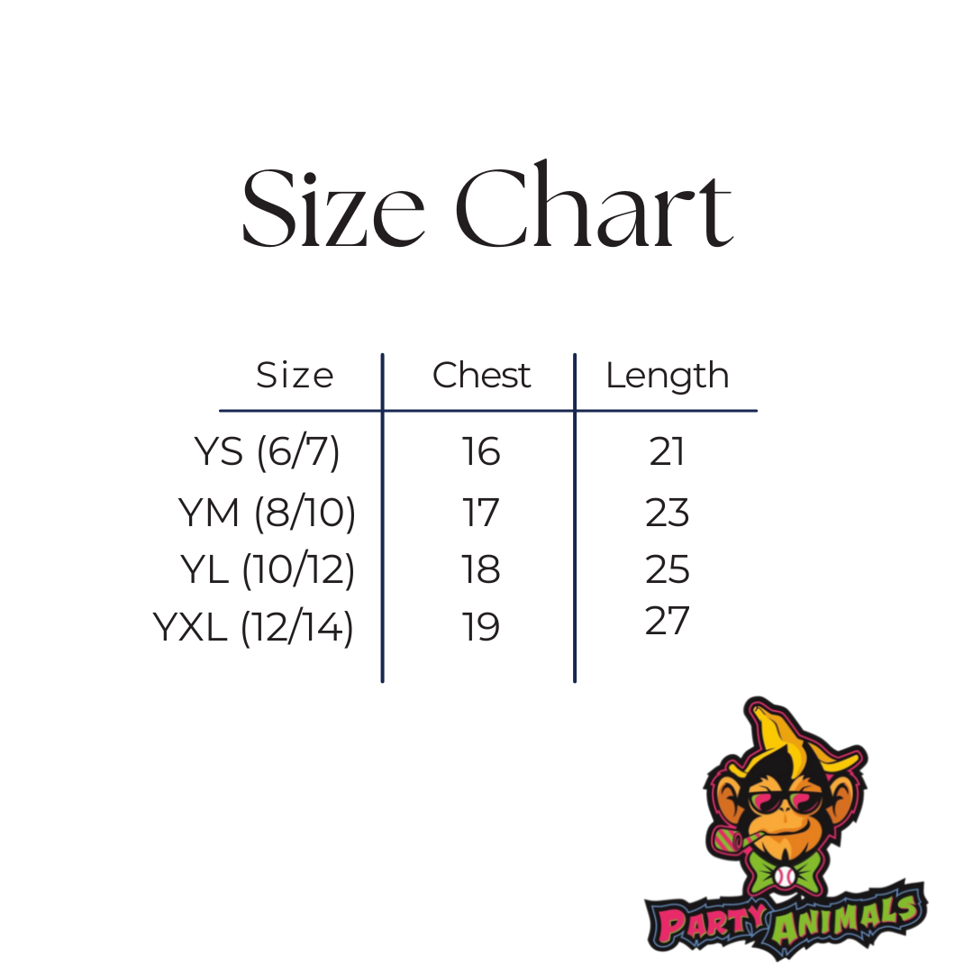 YOUTH Party Animals Short Sleeve Primary Logo Tee - Black