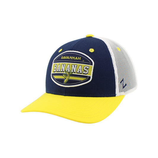 Bananas Zephyr Dakota Patch Adj Hat - Navy/Yellow