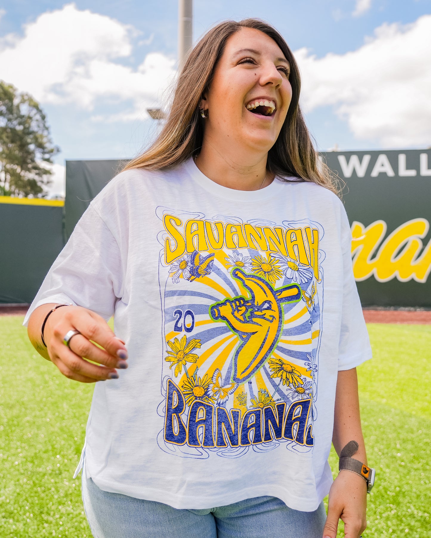 WOMEN'S Bananas Short Sleeve Woodstock Crop Tee