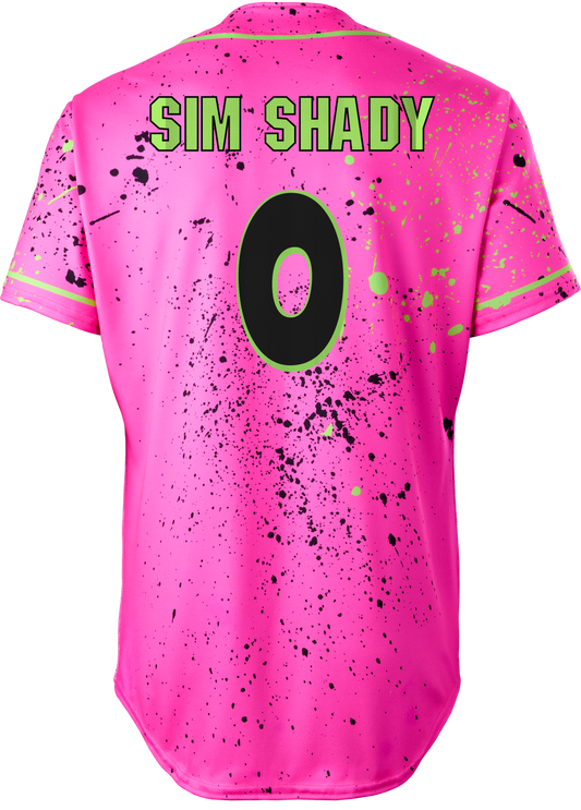 Party Animals Thomas Simoneaux #0 Evoshield Jersey - Pink Splatter Paint