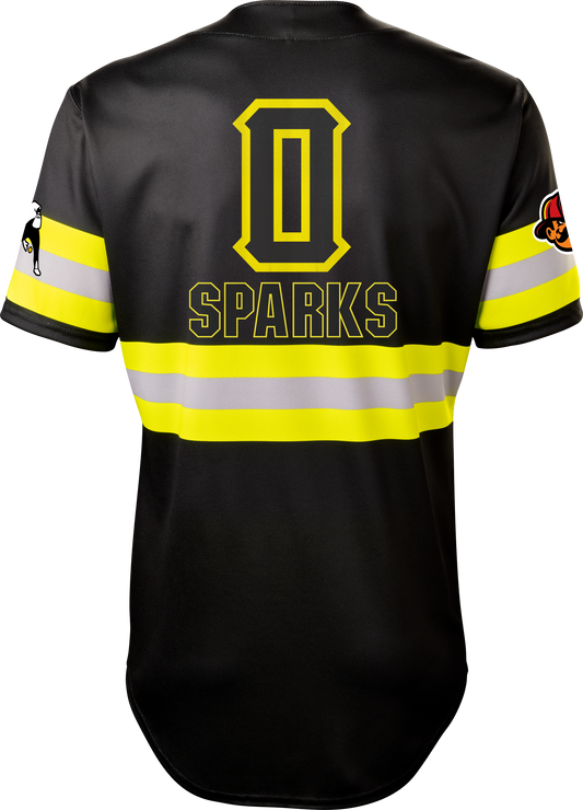Firefighters Lamar Sparks #0 Evoshield Jersey - Black Reflective