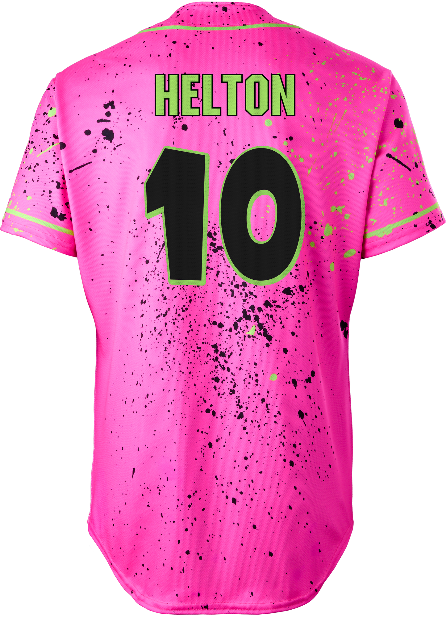 Party Animals Bret Helton #10 Evoshield Jersey - Pink Splatter Paint