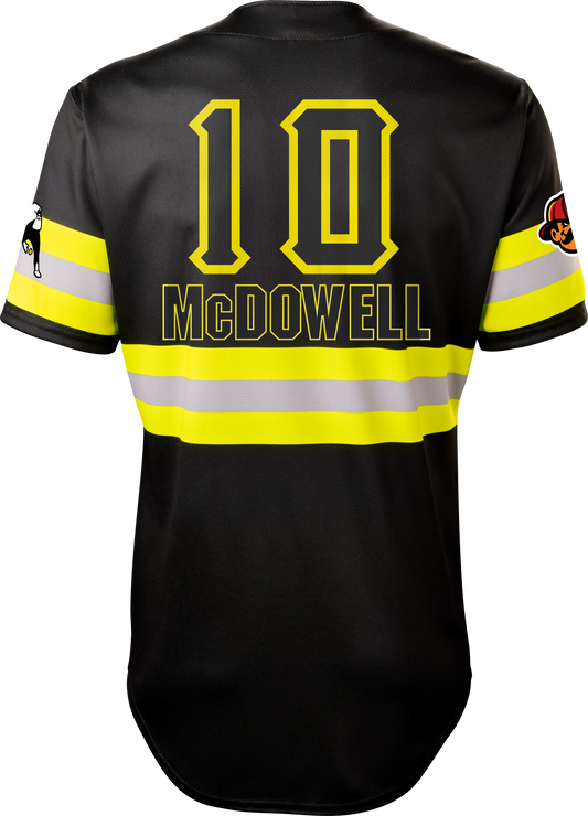 Firefighters Darrien McDowell #10 Evoshield Jersey - Black Reflective