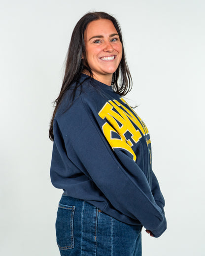 WOMEN's Bananas Flannigan Oversized Crew - Navy