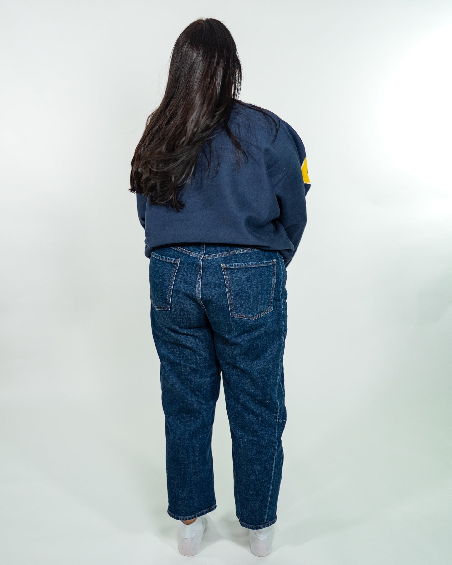 WOMEN's Bananas Flannigan Oversized Crew - Navy