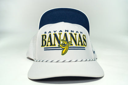 Bananas Zephyr Birdie Adjustable Rope Hat - White