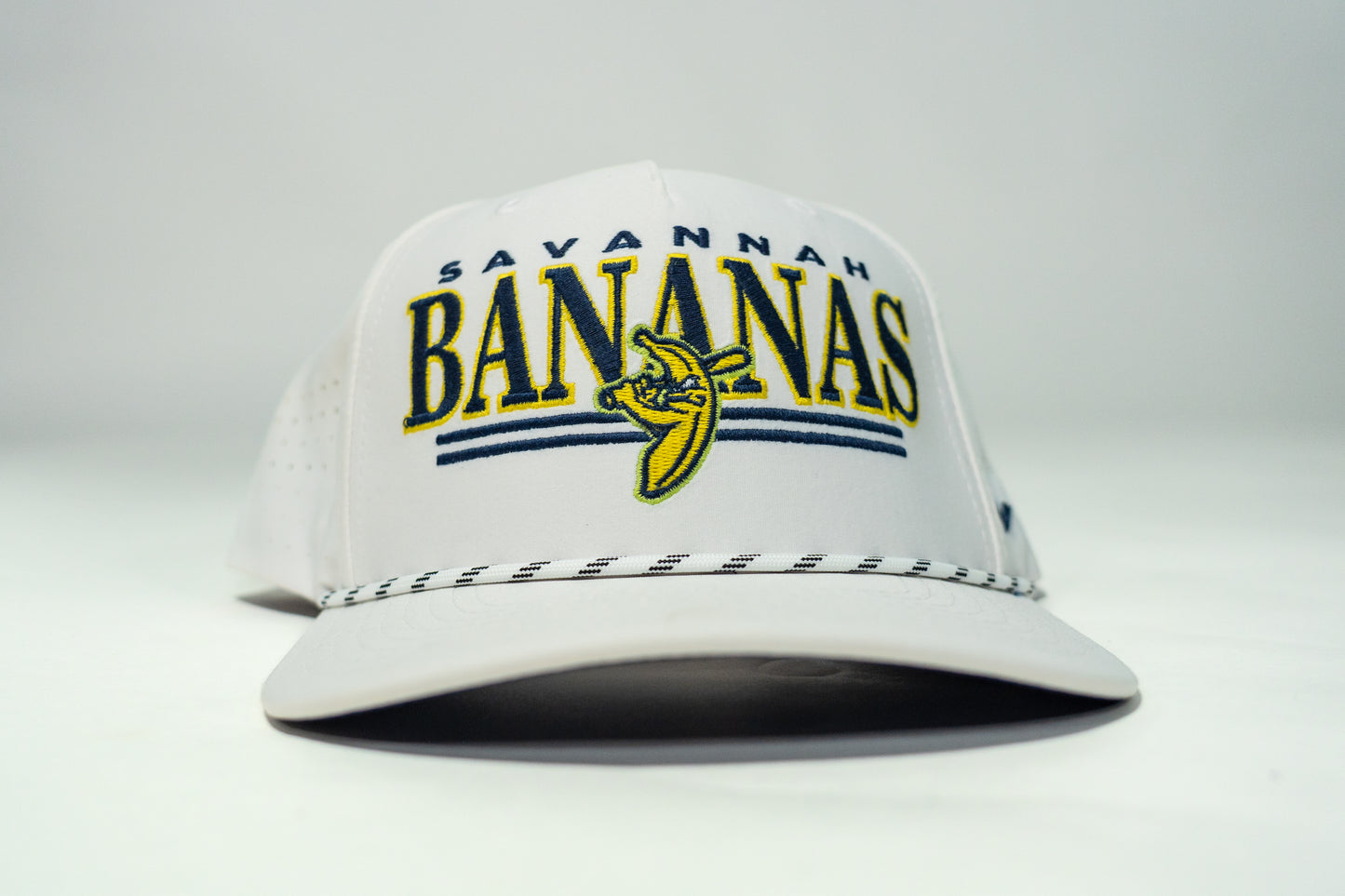 Bananas Zephyr Birdie Adjustable Rope Hat - White